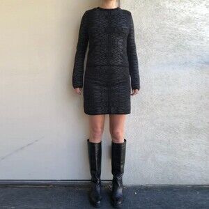 Zara Knitwear Black & Grey Top Size M